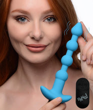 Load image into Gallery viewer, Bang! Vibrating Silicone Anal Beads & Remote Blue