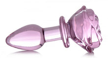 Load image into Gallery viewer, Booty Sparks Pink Rose Glass Small Anal Plug