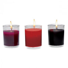 Load image into Gallery viewer, Master Series Flame Drippers Candle Set Black Red Purple
