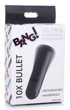 Load image into Gallery viewer, Bang! 10x Vibrating Metallic Bullet Black