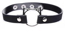 Load image into Gallery viewer, Master Series Kinky Kitty Ring Slim Choker Black