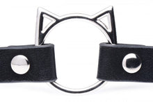 Load image into Gallery viewer, Master Series Kinky Kitty Ring Slim Choker Black