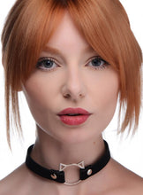Load image into Gallery viewer, Master Series Kinky Kitty Ring Slim Choker Black