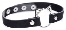 Load image into Gallery viewer, Master Series Kinky Kitty Ring Slim Choker Black