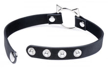 Load image into Gallery viewer, Master Series Kinky Kitty Ring Slim Choker Black