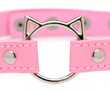 Load image into Gallery viewer, Master Series Kinky Kitty Ring Slim Choker Pink