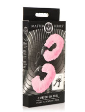 Load image into Gallery viewer, Master Series Cuffed In Fur Handcuffs Pink