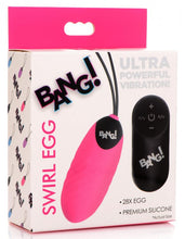 Load image into Gallery viewer, Bang! Swirl Silicone Egg Pink
