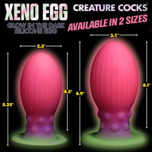 Load image into Gallery viewer, Creature Cocks Xeno XL Glow In The Dark Silicone Egg
