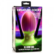 Load image into Gallery viewer, Creature Cocks Xeno XL Glow In The Dark Silicone Egg