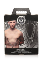 Load image into Gallery viewer, Master Series Daggers Double Chain Nipple Clamps