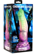 Load image into Gallery viewer, Creature Cocks Aqua Phoenix Silicone Dildo