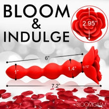 Load image into Gallery viewer, Bloomgasm Rose Twirl Vibrating & Rotating 10x Anal Beads