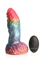 Load image into Gallery viewer, Creature Cocks Rainbow Phoenix Vibrating Silicone Dildo