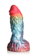 Load image into Gallery viewer, Creature Cocks Rainbow Phoenix Vibrating Silicone Dildo