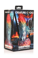 Load image into Gallery viewer, Creature Cocks Rainbow Phoenix Vibrating Silicone Dildo