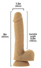 Load image into Gallery viewer, Addiction Andrew 8in Bendable Dong Caramel
