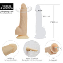 Load image into Gallery viewer, Naked Addiction 7in Rotating &amp; Vibrating Dong
