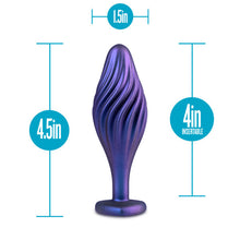 Load image into Gallery viewer, Anal Adventures Matrix Swirl Bling Plug Sapphire
