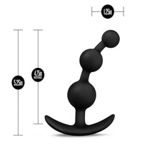 Load image into Gallery viewer, Anal Adventures Platinum Small Anal Beads Black
