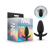 Load image into Gallery viewer, Anal Adventures Platinum Silicone Saddle Plug Black
