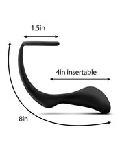 Load image into Gallery viewer, Anal Adventures Platinum Cock Ring Plug Black
