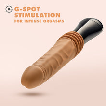 Load image into Gallery viewer, Dr Skin Dr. Arthur Thrusting Gyrating Vibrating Dildo Tan
