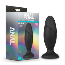 Load image into Gallery viewer, Anal Adventures Platinum Silicone Rocket Plug Black
