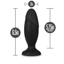 Load image into Gallery viewer, Anal Adventures Platinum Silicone Rocket Plug Black
