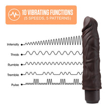 Load image into Gallery viewer, Dr. Skin Silicone Dr. David 8 In Vibrating Dildo Brown
