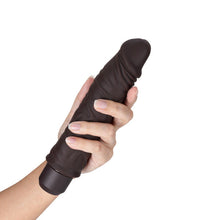 Load image into Gallery viewer, Dr. Skin Silicone Dr. David 8 In Vibrating Dildo Brown
