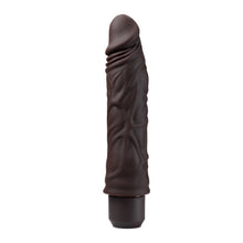 Load image into Gallery viewer, Dr. Skin Silicone Dr. David 8 In Vibrating Dildo Brown
