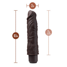 Load image into Gallery viewer, Dr. Skin Silicone Dr. David 8 In Vibrating Dildo Brown
