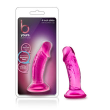 Load image into Gallery viewer, B Yours Sweet N Small 4in Dildo W/ Suction Cup Pink
