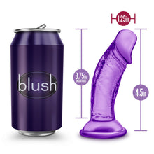 Load image into Gallery viewer, B Yours Sweet N Small 4in Dildo W/ Suction Cup Purple
