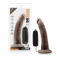 Load image into Gallery viewer, Dr Skin Dr Dave 7in Vibrating Cock W/ Suction Cup Chocolate

