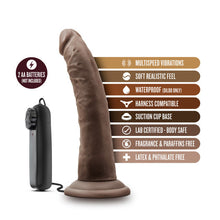 Load image into Gallery viewer, Dr Skin Dr Dave 7in Vibrating Cock W/ Suction Cup Chocolate
