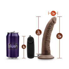 Load image into Gallery viewer, Dr Skin Dr Dave 7in Vibrating Cock W/ Suction Cup Chocolate
