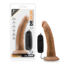 Load image into Gallery viewer, Dr Skin Dr Dave 7in Mocha Vibrating Cock W/ Suction Cup
