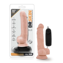 Load image into Gallery viewer, Dr Skin Dr Tim 7.5in Vibrating Cock W/ Suction Cup Vanilla

