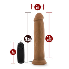 Load image into Gallery viewer, Dr Skin Dr Throb 9.5in Mocha Vibrating Cock W/ Suction Cup
