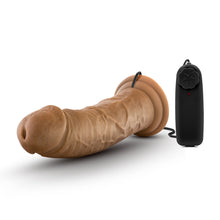 Load image into Gallery viewer, Dr Skin Dr Joe 8in Vibrating Cock W/ Suction Cup Mocha
