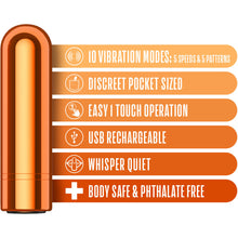Load image into Gallery viewer, Kool Vibes - Rechargeable Mini Bullet - Tangerine
