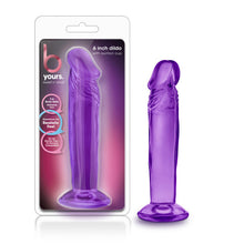 Load image into Gallery viewer, B Yours Sweet N Small 6in Dildo W/ Suction Cup Purple
