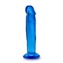 Load image into Gallery viewer, B Yours Sweet N Small 6in Dildo W/ Suction Cup Blue
