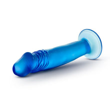 Load image into Gallery viewer, B Yours Sweet N Small 6in Dildo W/ Suction Cup Blue
