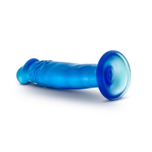 Load image into Gallery viewer, B Yours Sweet N Small 6in Dildo W/ Suction Cup Blue
