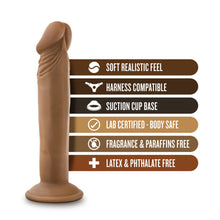 Load image into Gallery viewer, Dr Skin Dr Small 6in Dildo Mocha
