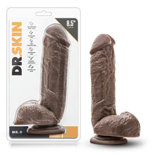 Load image into Gallery viewer, Dr Skin Mr D 8.5in Dildo W/ Suction Cup Chocolate
