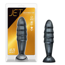 Load image into Gallery viewer, Jet Destructor Carbon Metallic Black Butt Plug
